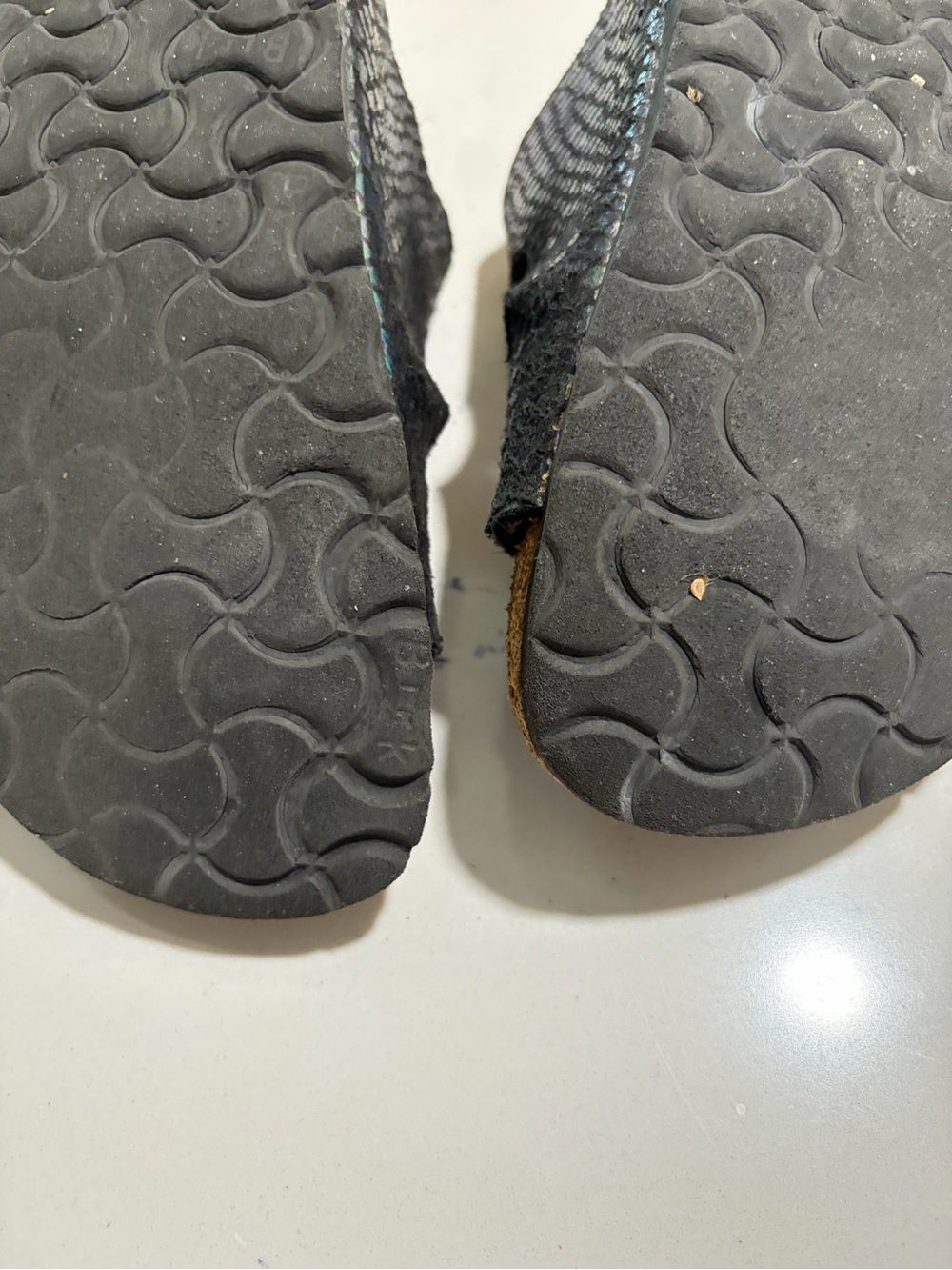 Birkenstock mermaid Black Double-Buckle Slide Sandals size 40 - Picture 8 of 10